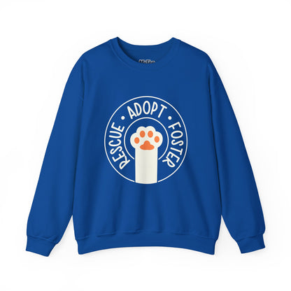 Rescue, Adopt, Foster Unisex Sweatshirt | Animal Lover Gift, Pet Adoption Crewneck