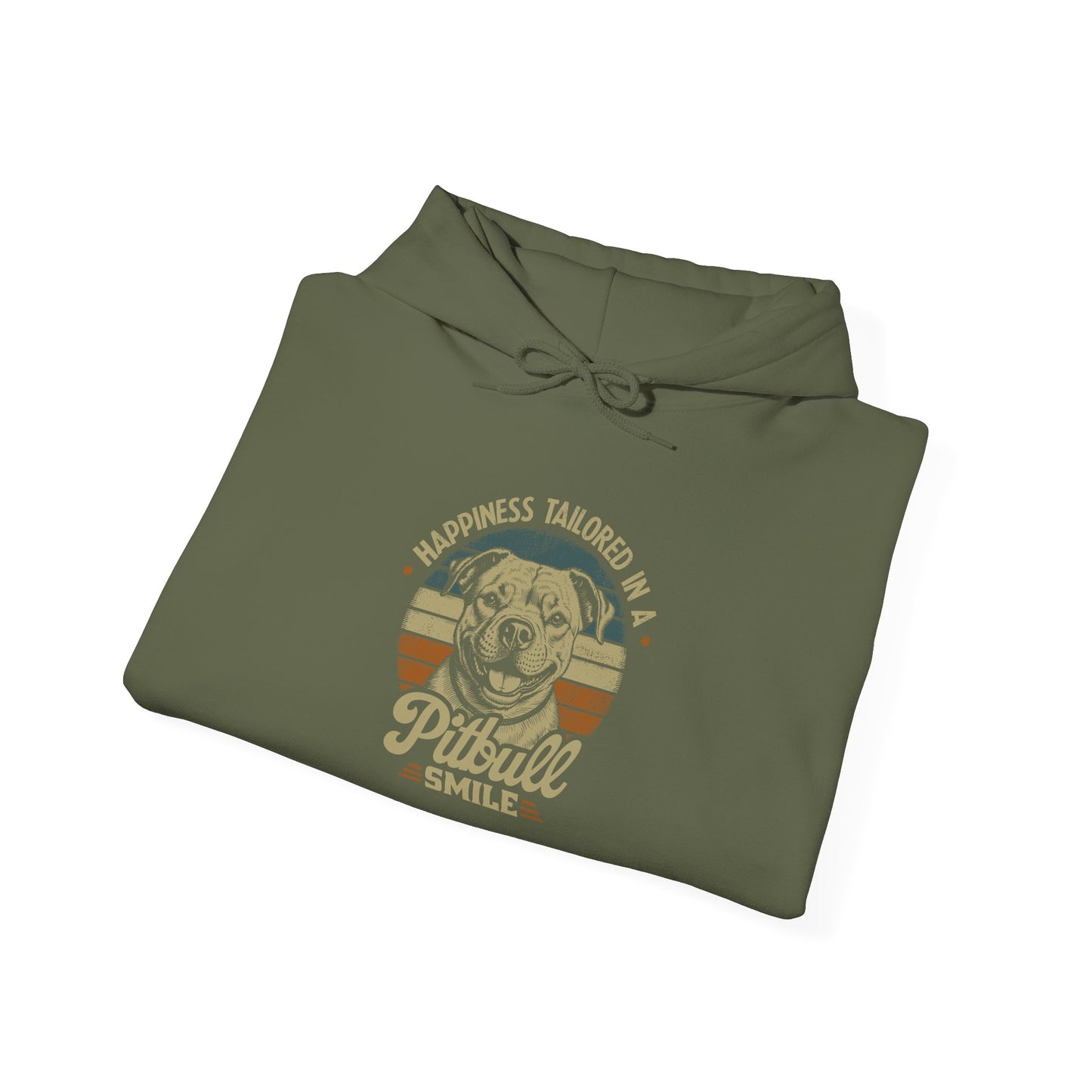 Happiness Tailored In A Pitbull Smile Unisex Heavy Blend Hoodie