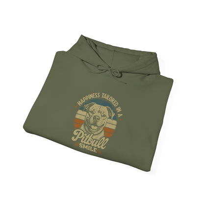 Happiness Tailored In A Pitbull Smile Unisex Heavy Blend Hoodie