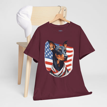 Patriotic Doberman Pinscher Unisex T-Shirt