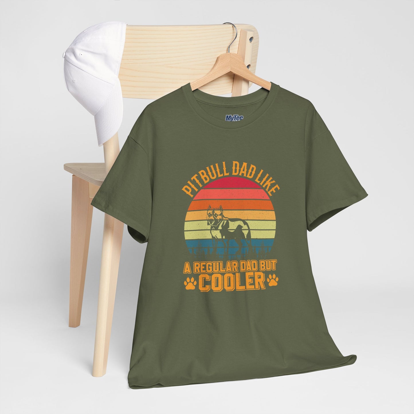 Pitbull Dad Like A Regular Dad But Cooler T-Shirt | Best Gift For Dog Father