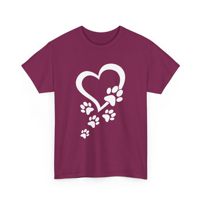 Heart With Paw Print Love T-shirt