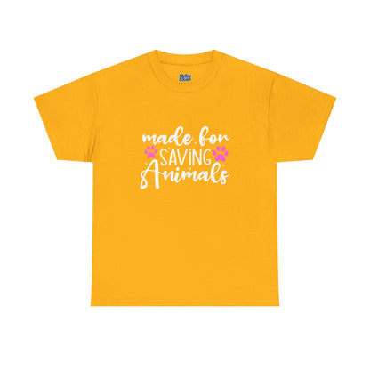 Made For Saving Animals Unisex Cotton T-Shirt | Dog Lover