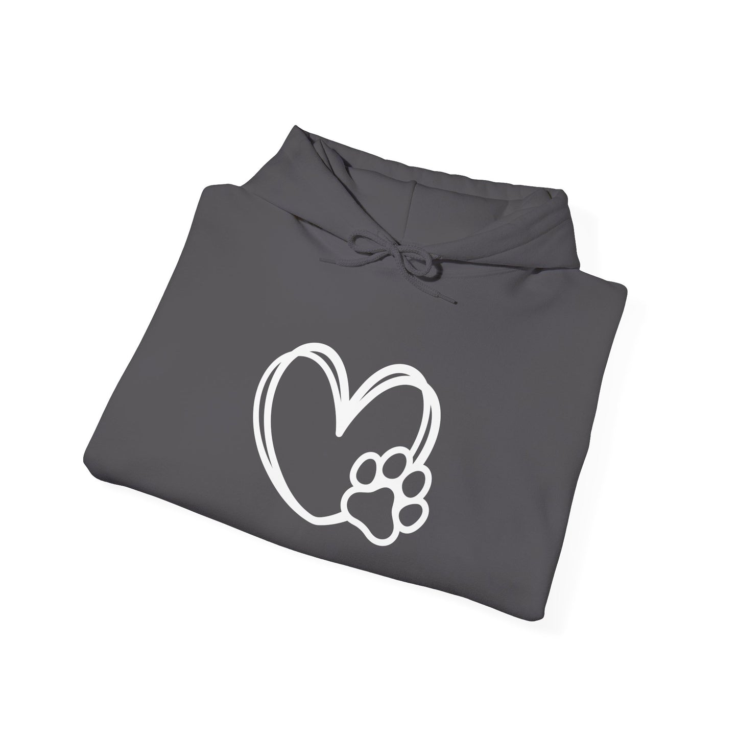 Minimal Paw Heart Unisex Hoodie – Dog Lover’s Comfort