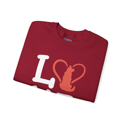 Love Cat Crewneck Sweatshirt - Perfect for Pet Lovers, Gift For Cat Owners