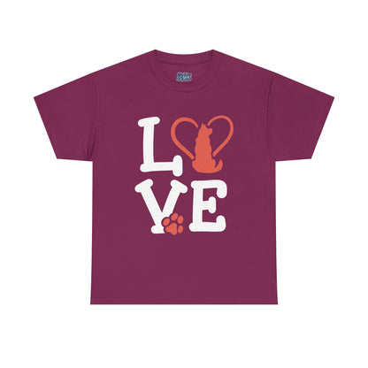 Love Dog Heart T-Shirt