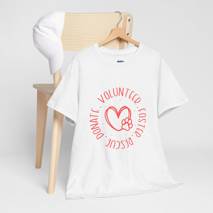 Pet Lover's Heart Volunteer Rescue Foster Donate Unisex T-Shirt