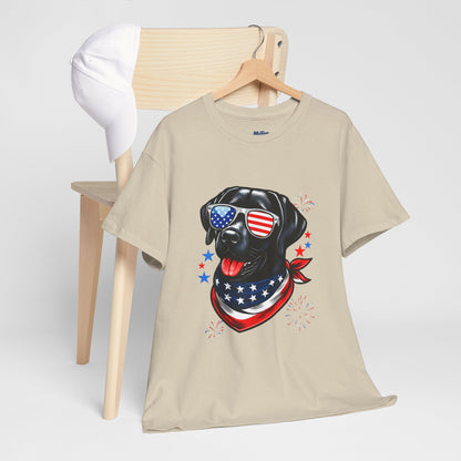 Patriotic American Labrador Retriever With Sunglasses Unisex T-Shirt
