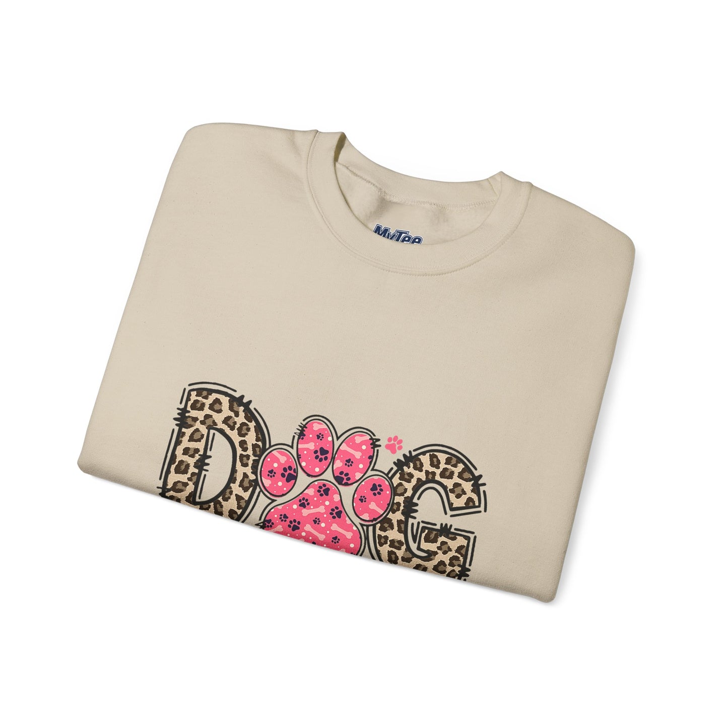 Dog Mama Leopard Print Crewneck Sweatshirt