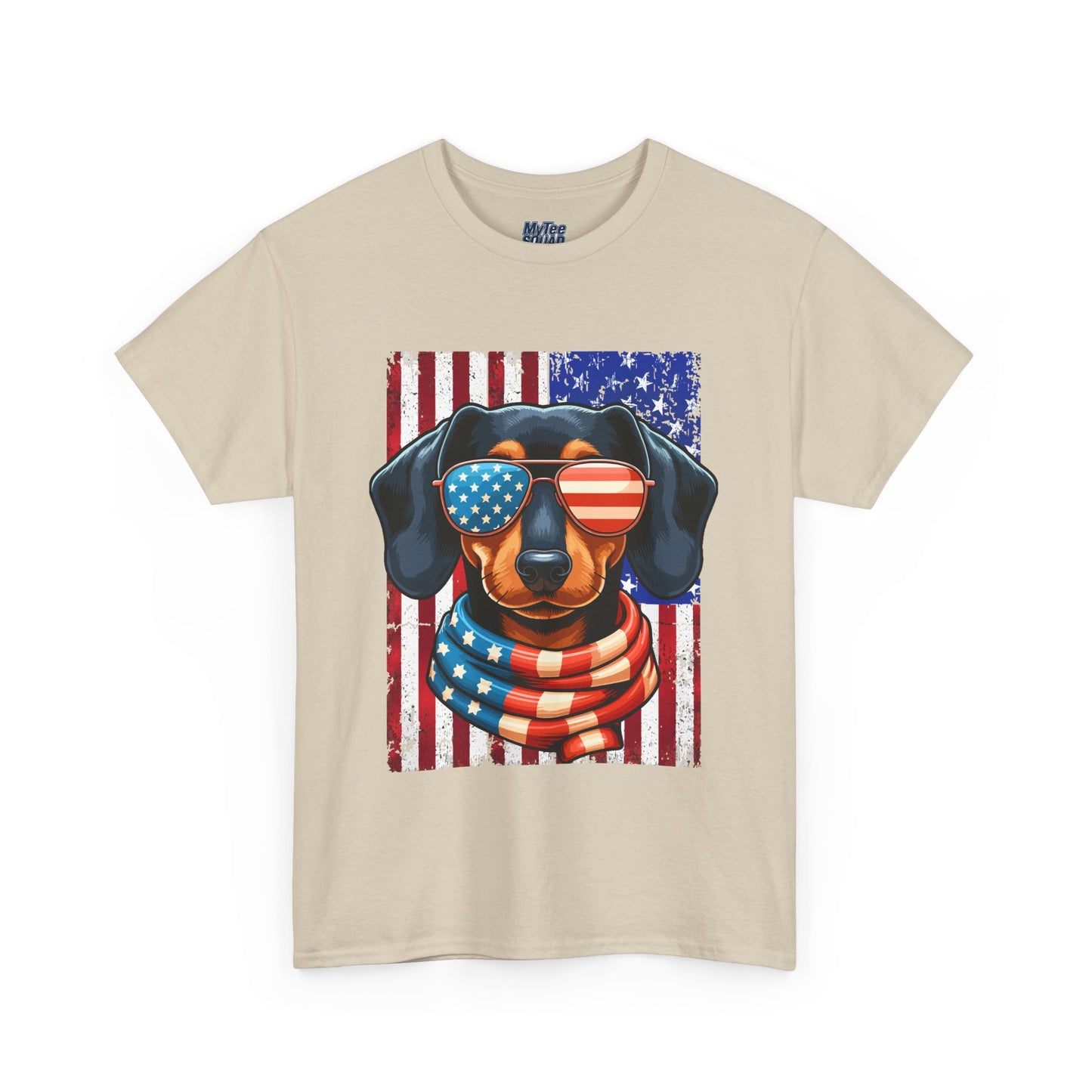 Patriotic Dachshund Dog Flag Shades Unisex T-Shirt