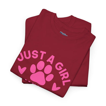 Just a Girl Who Loves Dogs T-Shirt - Cute Pet Lover Tee