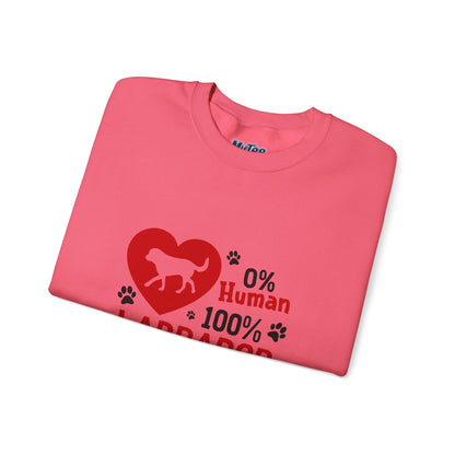 0% Human 100% Labrador Unisex Sweatshirt