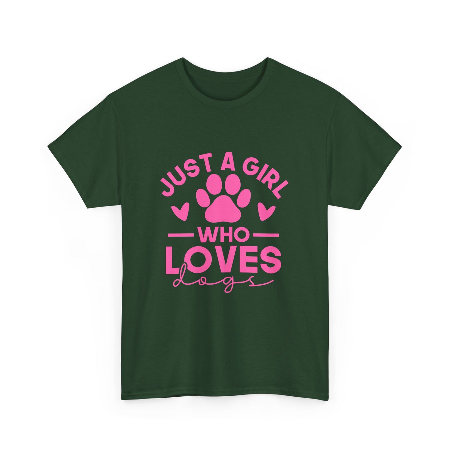 Just a Girl Who Loves Dogs T-Shirt - Cute Pet Lover Tee