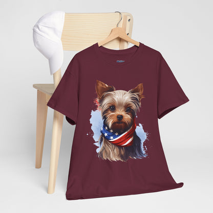 Patriotic Yorkshire Terrier Unisex T-Shirt