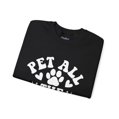 Pet All The Dogs Crewneck Sweatshirt | Cozy Dog Lover Gift