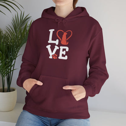 Love Cat Hoodie | Cozy Gift for Pet Lovers