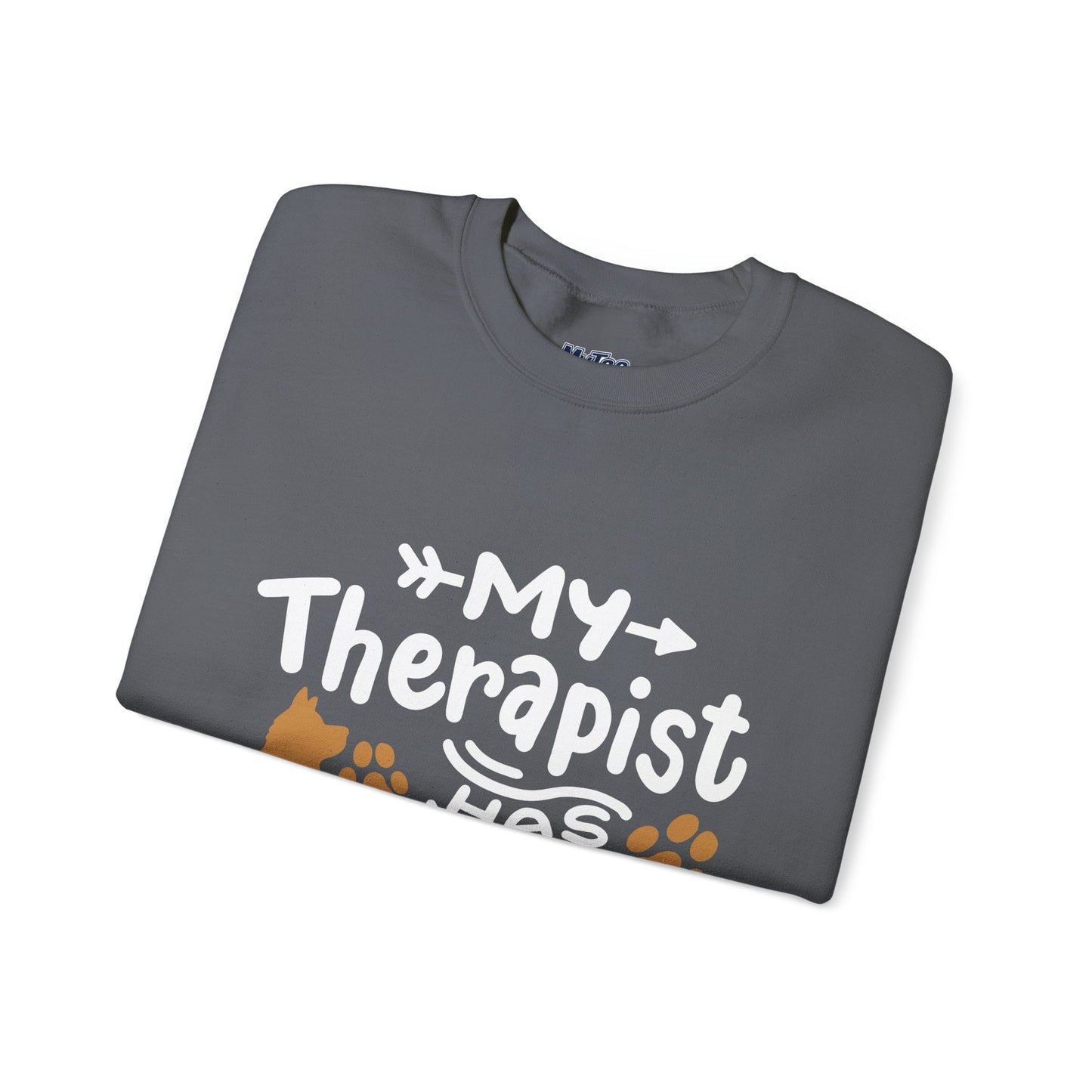 My Therapist Has Paws Unisex Sweatshirt | Cat & Dog Gifts, Animal Lover Apparel
