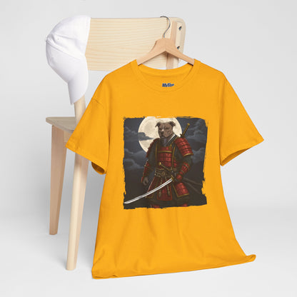 Pitbull Samurai Warrior Unisex Heavy T-Shirt,Tee | Graphic Tee For Anime Lovers