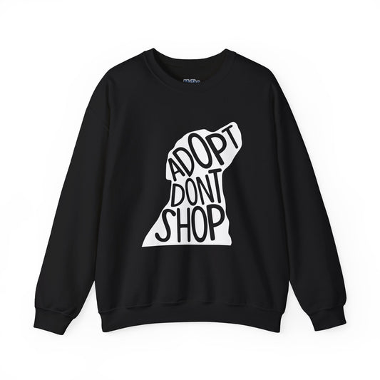 Adopt Don't Shop Unisex Sweatshirt | Eco-Friendly Crewneck