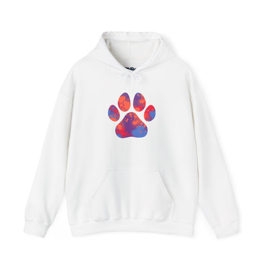 Colorful Paw Print Unisex Hoodie - Cozy Gift For Pet Lovers, Dog Mom/Dad Gift