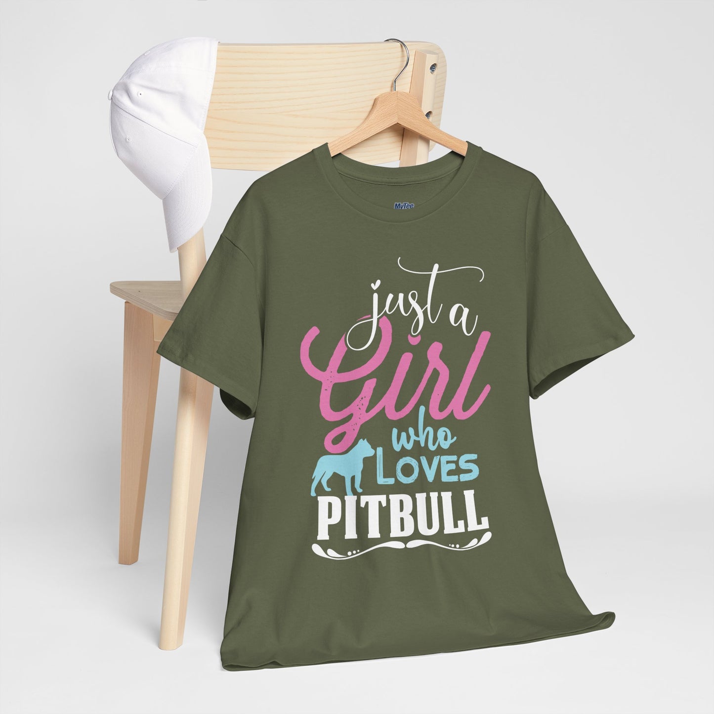 Just a Girl Who Loves Pitbulls T-Shirt – Cute Dog Lover Tee