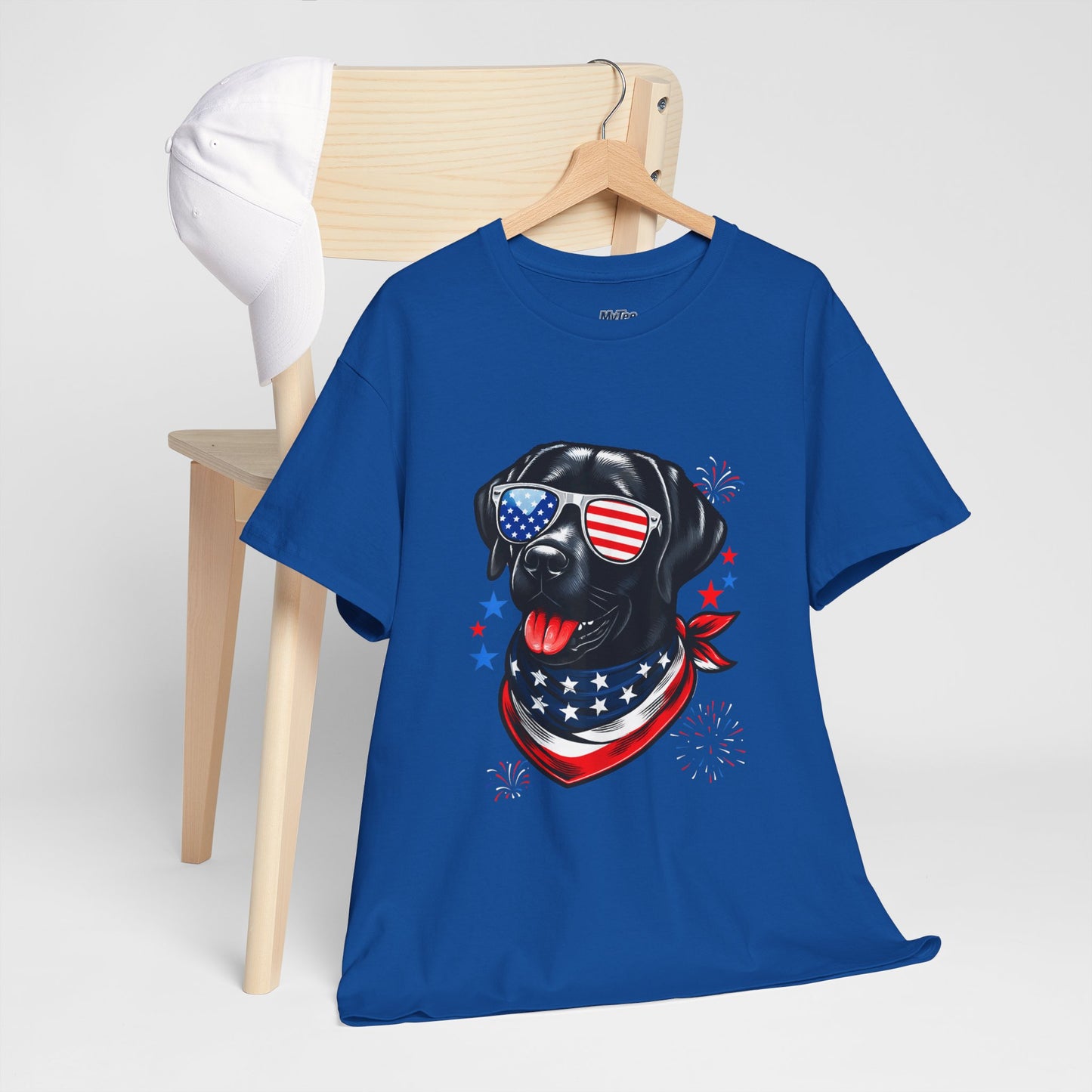 Patriotic American Labrador Retriever With Sunglasses Unisex T-Shirt