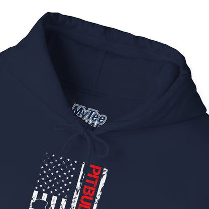 Patriotic Pitbull Dad Hoodie - Gift for Father's Day
