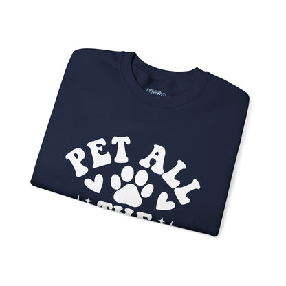 Pet All The Dogs Crewneck Sweatshirt | Cozy Dog Lover Gift