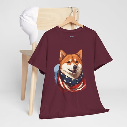 Patriotic Shiba Inu Unisex T-Shirt