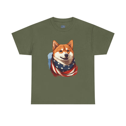 Patriotic Shiba Inu Unisex T-Shirt