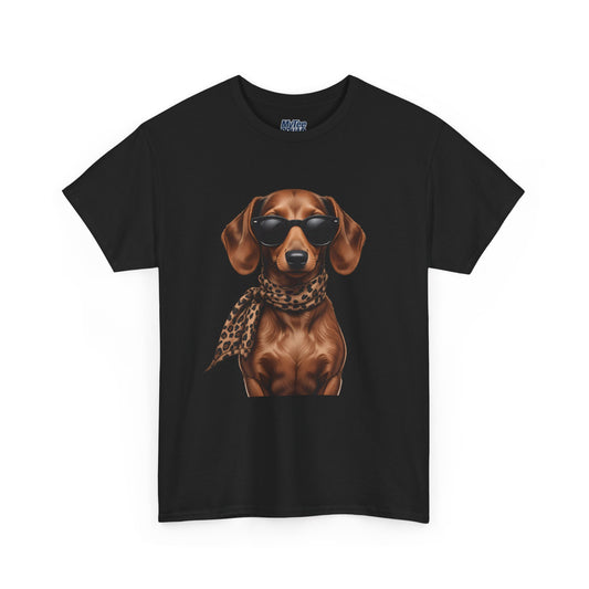 Dachshund With A Scarf Cotton T-Shirt