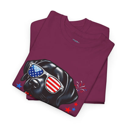 Patriotic American Labrador Retriever With Sunglasses Unisex T-Shirt
