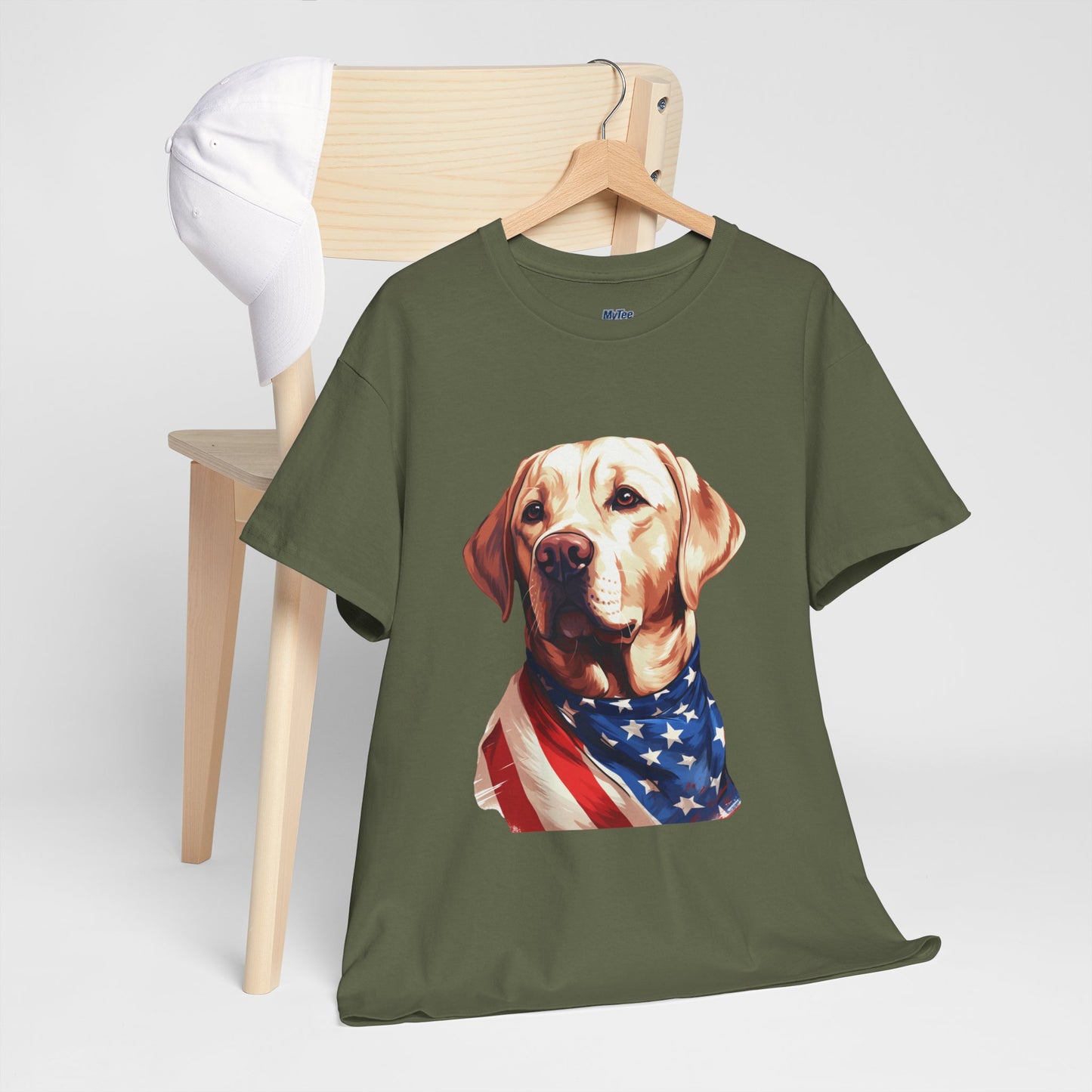 Patriotic Labrador In Stars & Stripes Unisex T Shirts