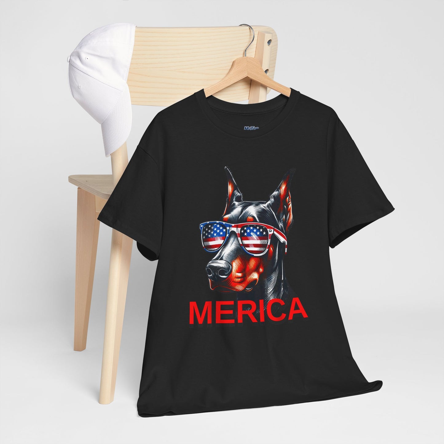 Patriotic Doberman With Sunglasses Unisex T-Shirt