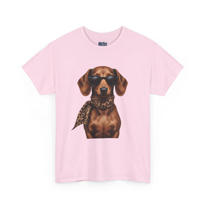 Dachshund With A Scarf Cotton T-Shirt