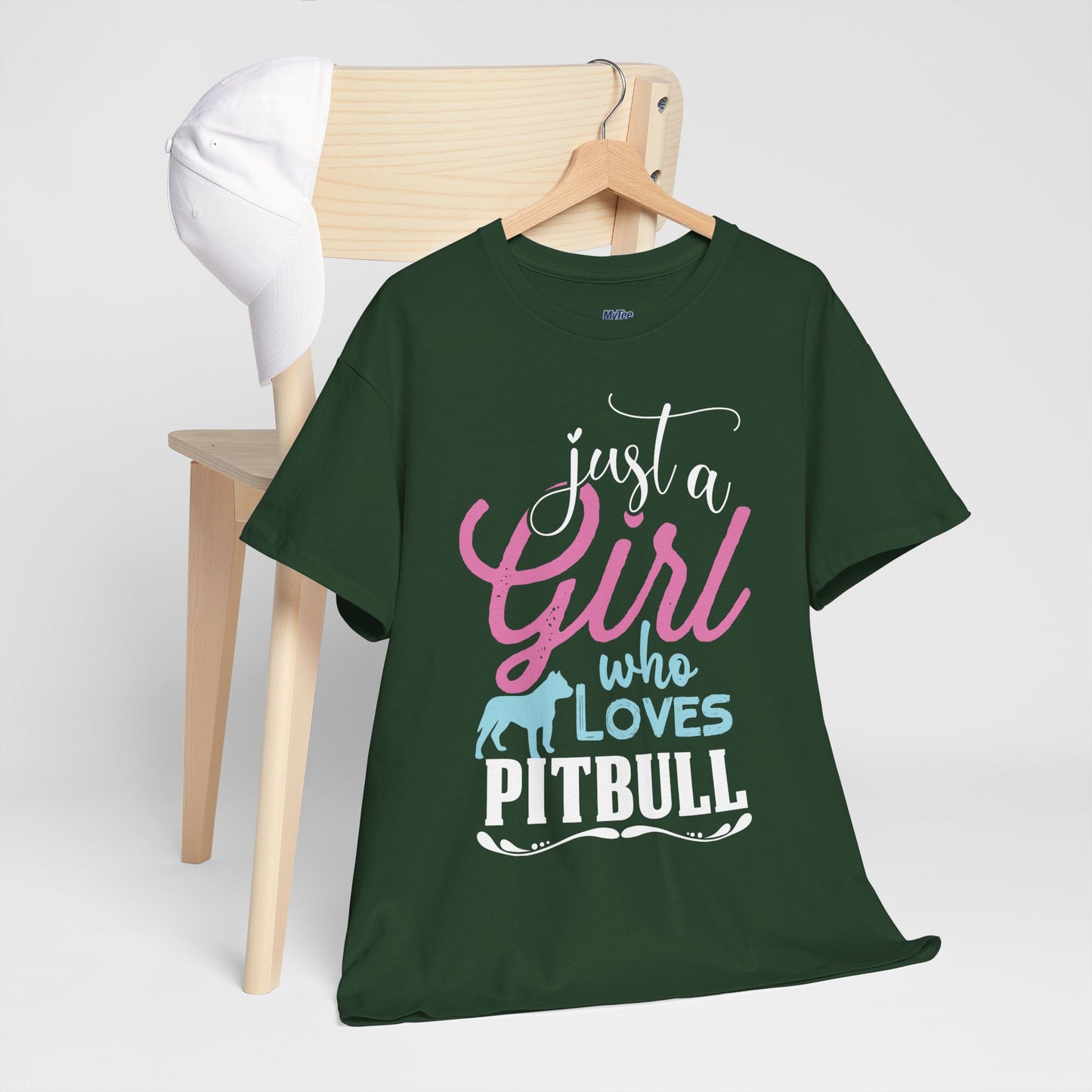 Just a Girl Who Loves Pitbulls T-Shirt – Cute Dog Lover Tee