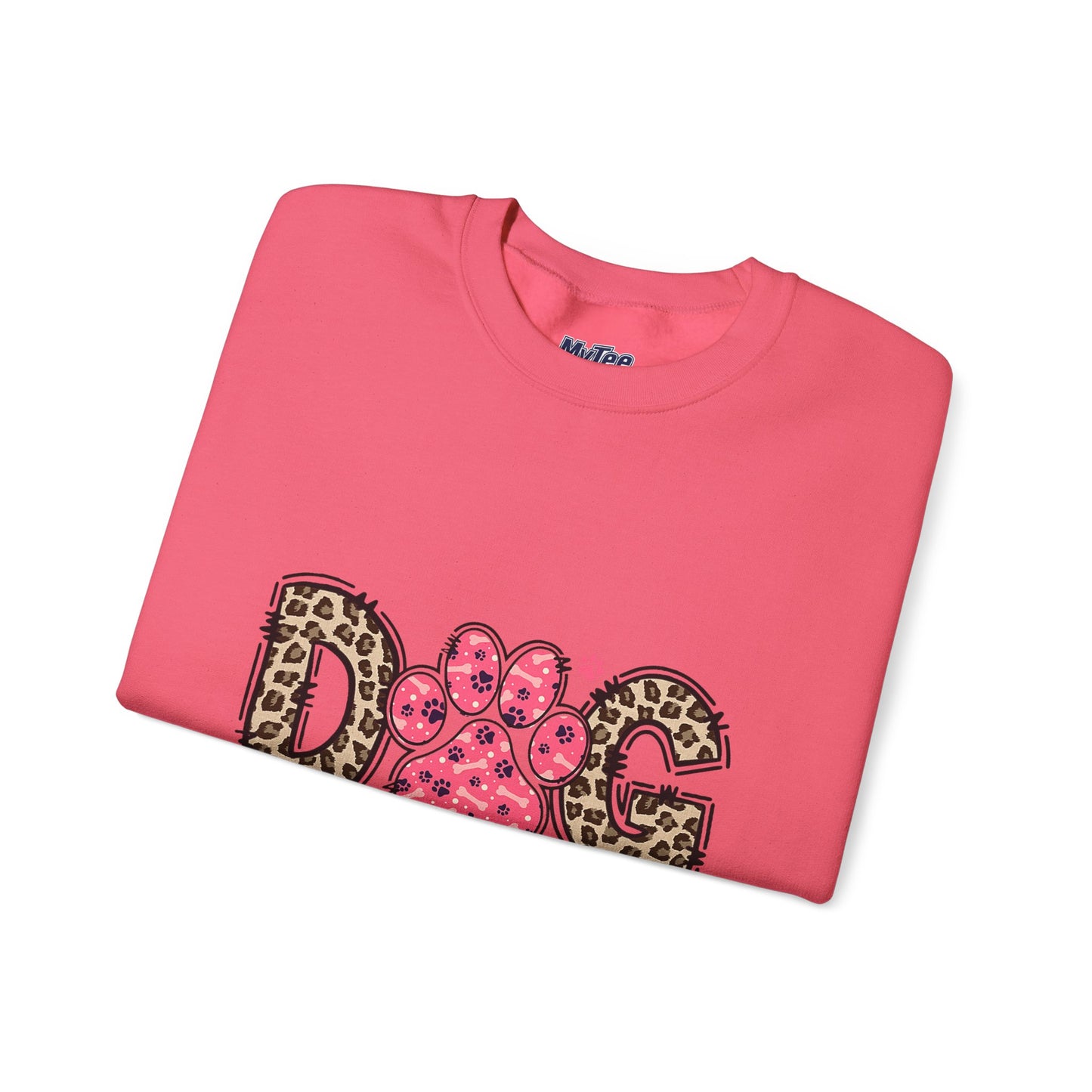 Dog Mama Leopard Print Crewneck Sweatshirt