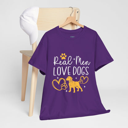 Real Men Love Dogs Cotton T-Shirts | Dog Lover