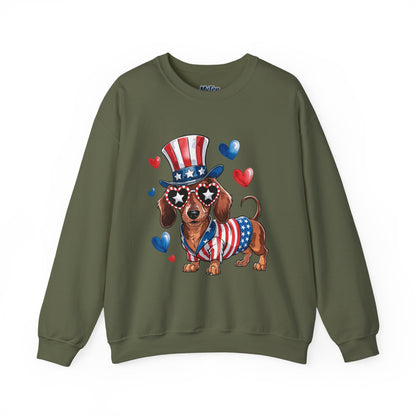 Patriotic Dachshund Dog Unisex Sweatshirt