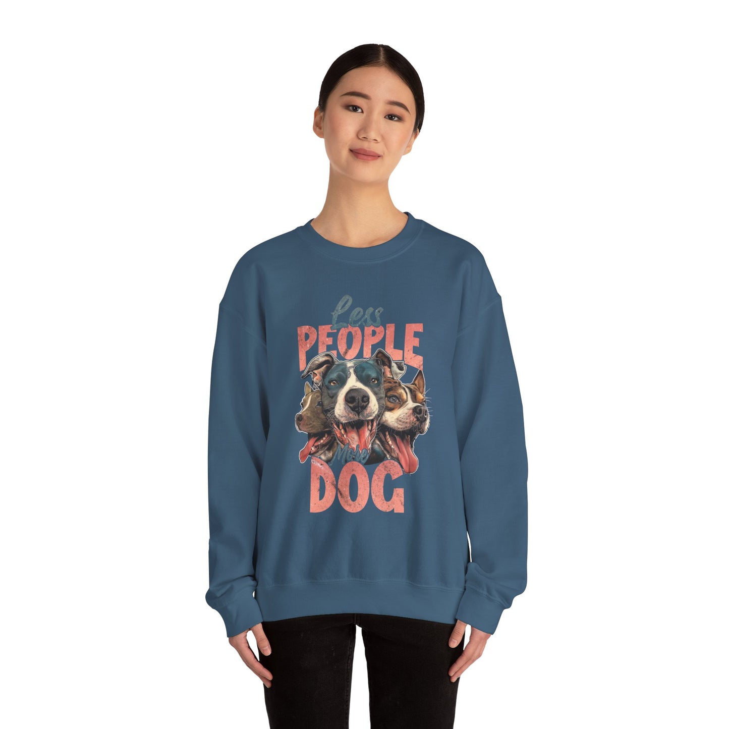 Less People More Dog Sweatshirt – Cozy Dog Lover Crewneck