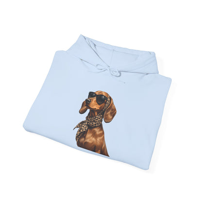 Cool Dachshund Dog Sunglasses Unisex Hoodie |  Dog Lover Gift, Pet-Themed Fashion
