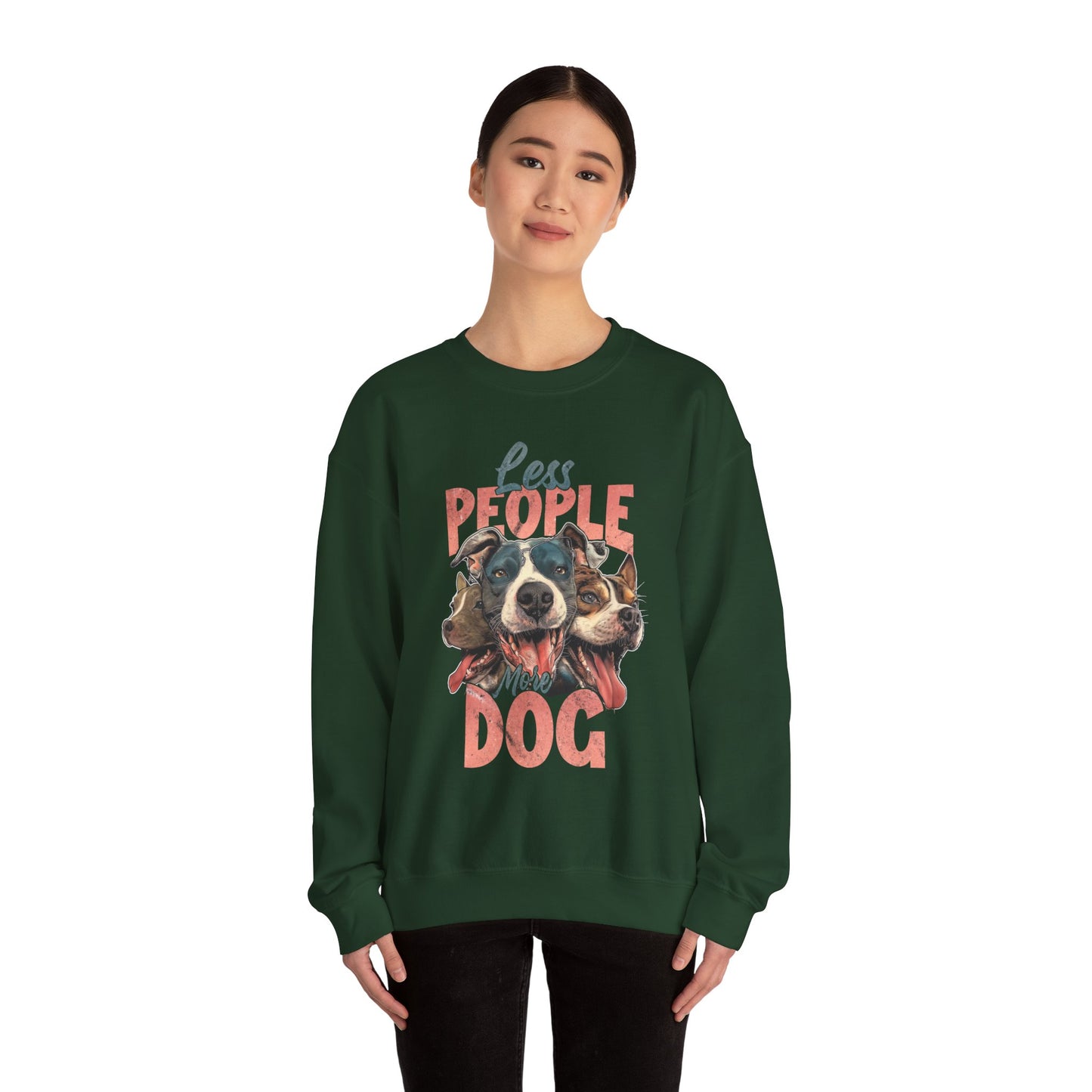 Less People More Dog Sweatshirt – Cozy Dog Lover Crewneck