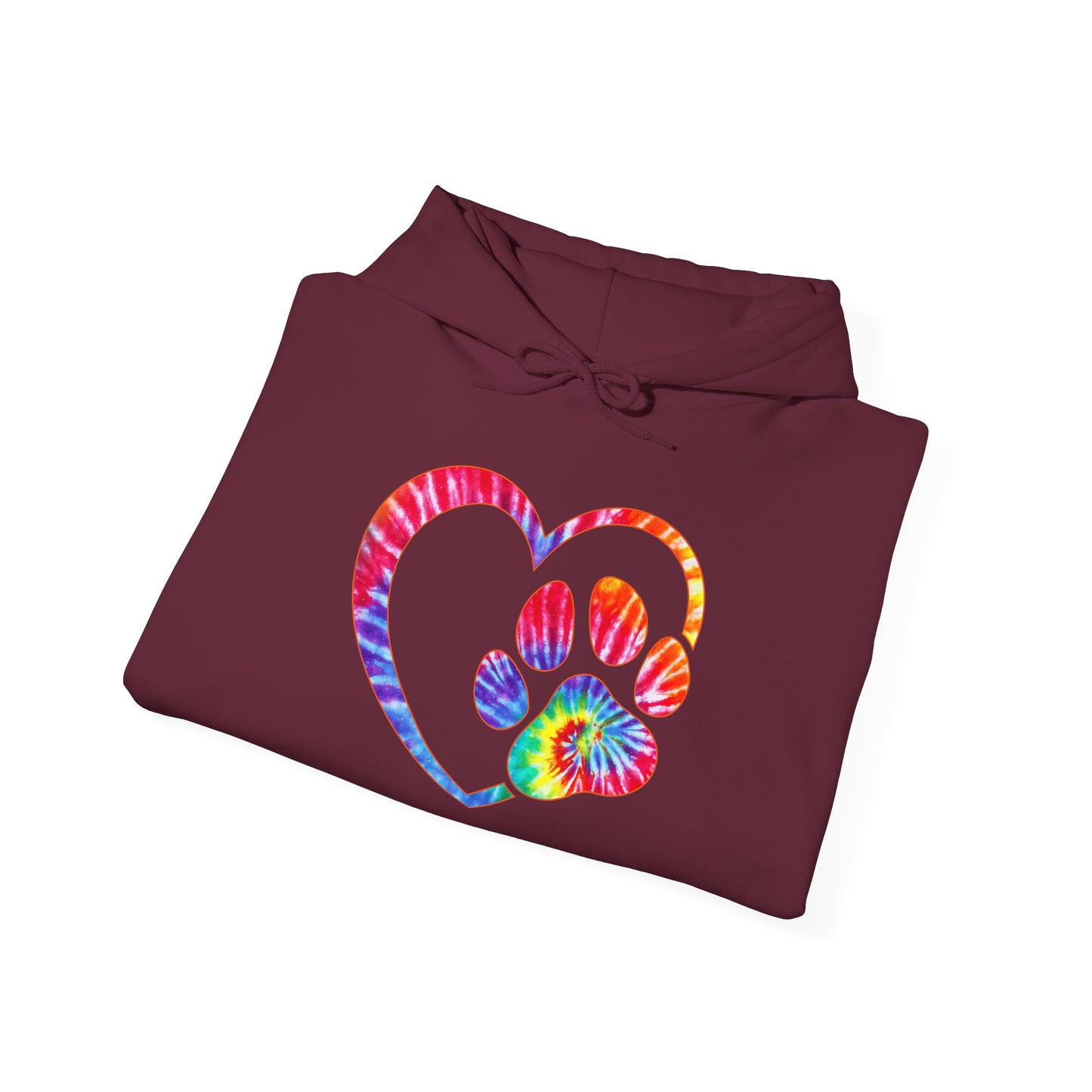 Paw Love Tie-Dye Hoodie – Wear Your Heart In Color
