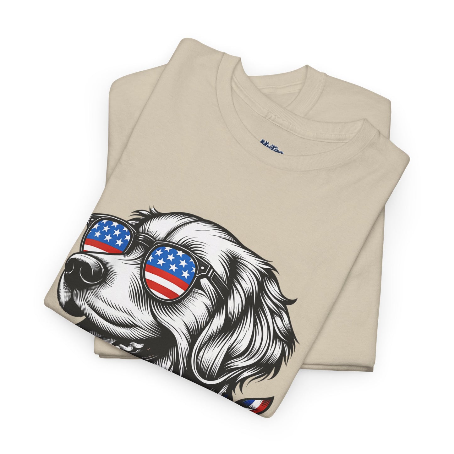 Patriotic Golden Retriever With Sunglasses Unisex T-Shirt