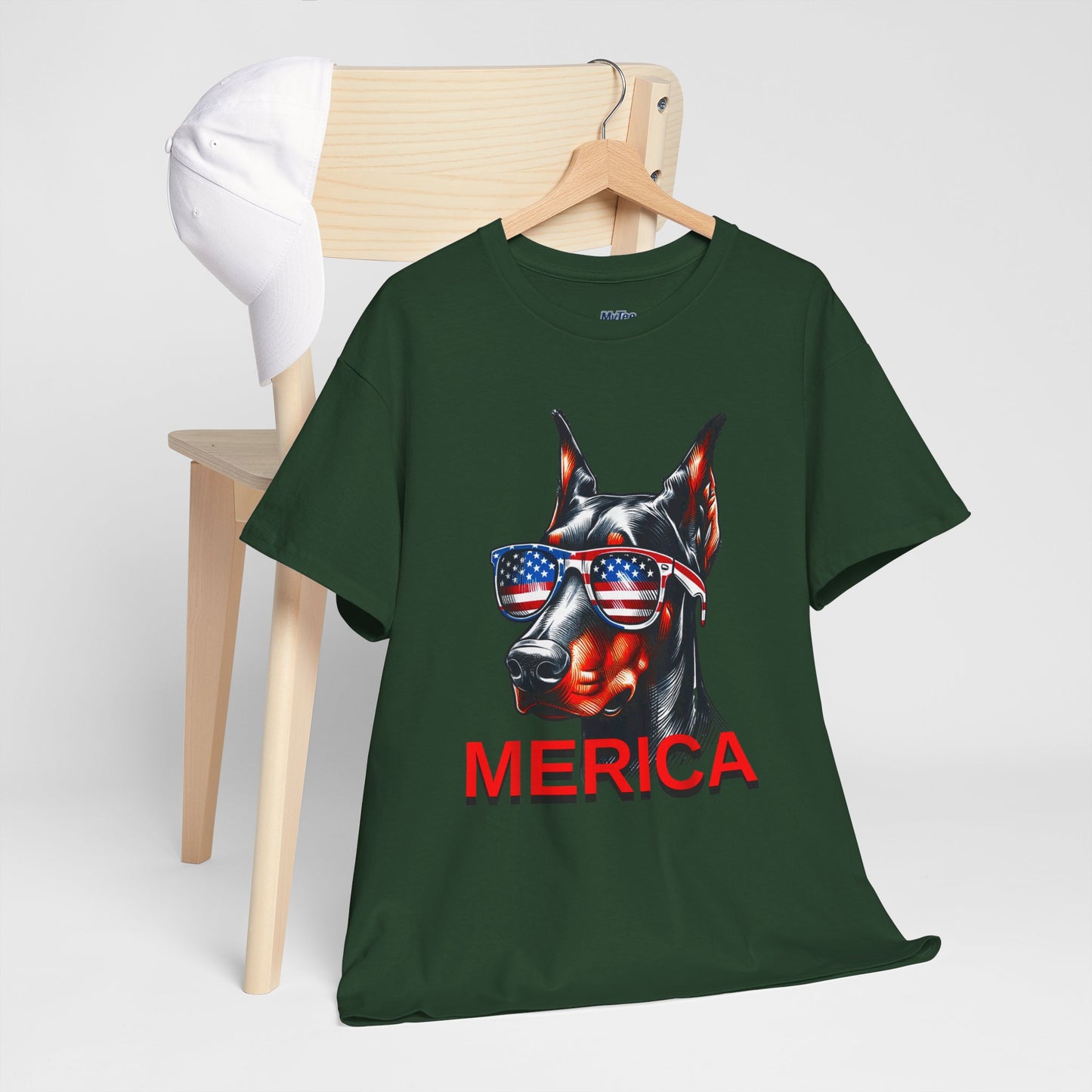 Patriotic Doberman With Sunglasses Unisex T-Shirt
