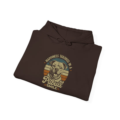 Happiness Tailored In A Pitbull Smile Unisex Heavy Blend Hoodie