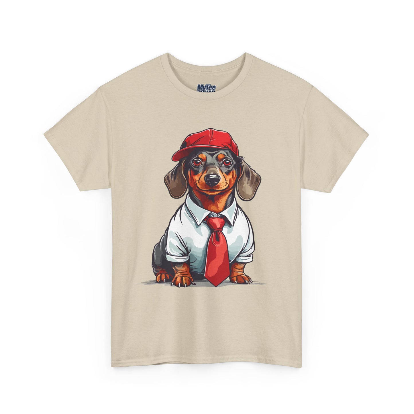 Dachshund Boss Unisex T-Shirt – Cool Pup in Cap & Tie