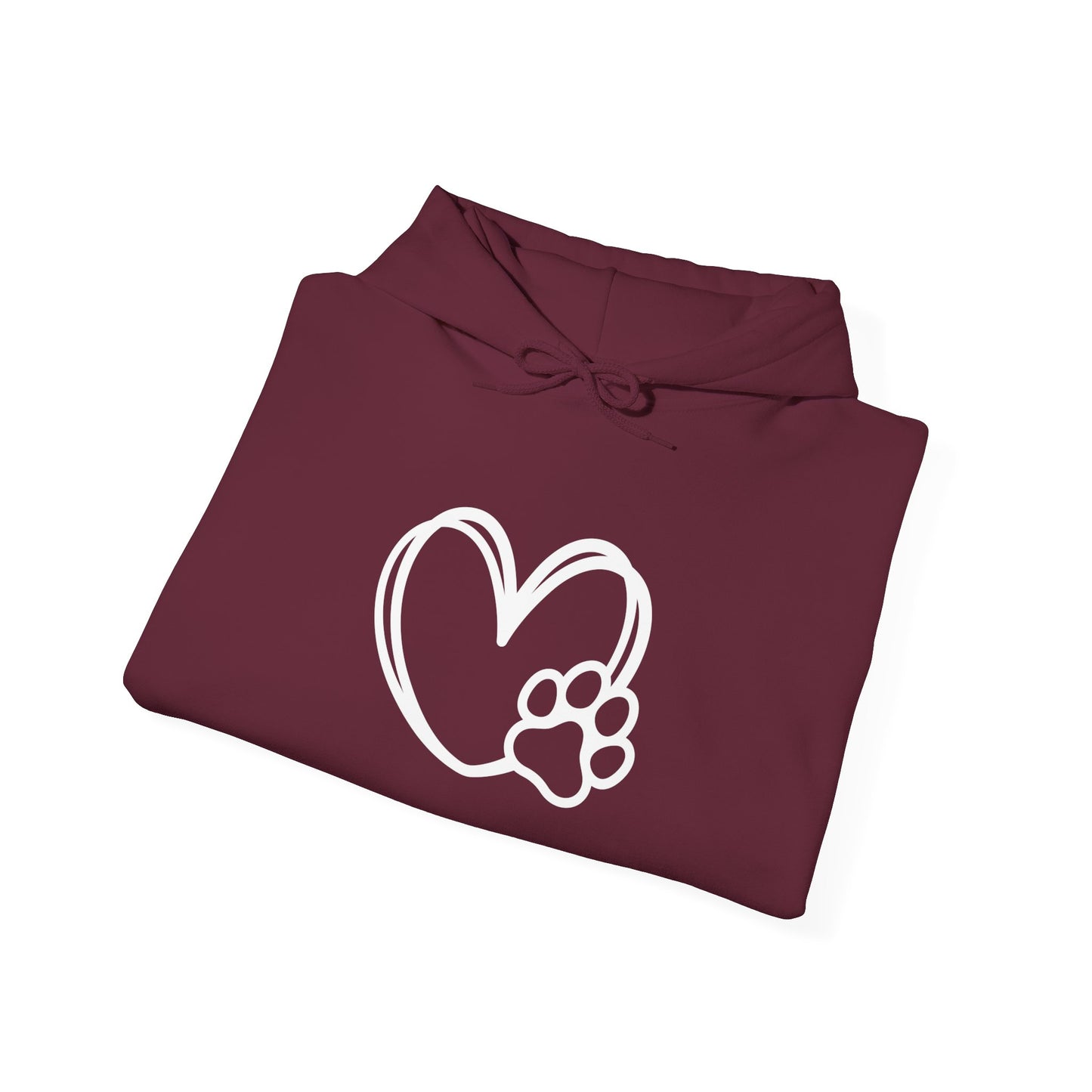 Minimal Paw Heart Unisex Hoodie – Dog Lover’s Comfort