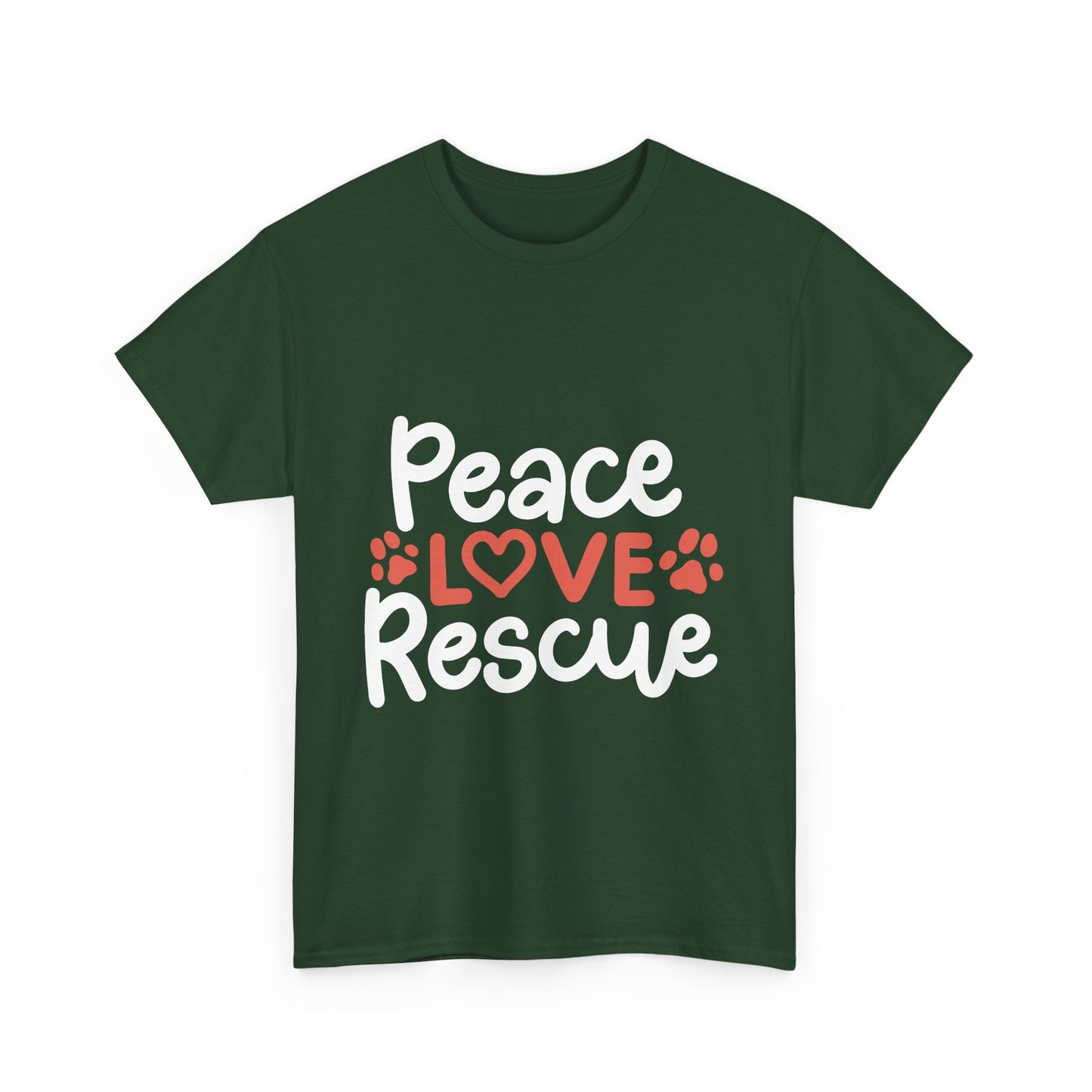 Peace Love Rescue - Super Comfy Cotton T-Shirt