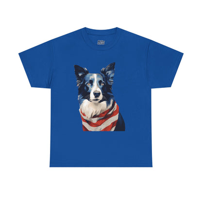 Patriotic Border Collie Unisex T-Shirt